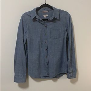 Denim Button-up Blouse